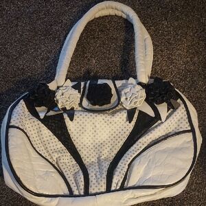 Elegant Black and White Women's Handbag